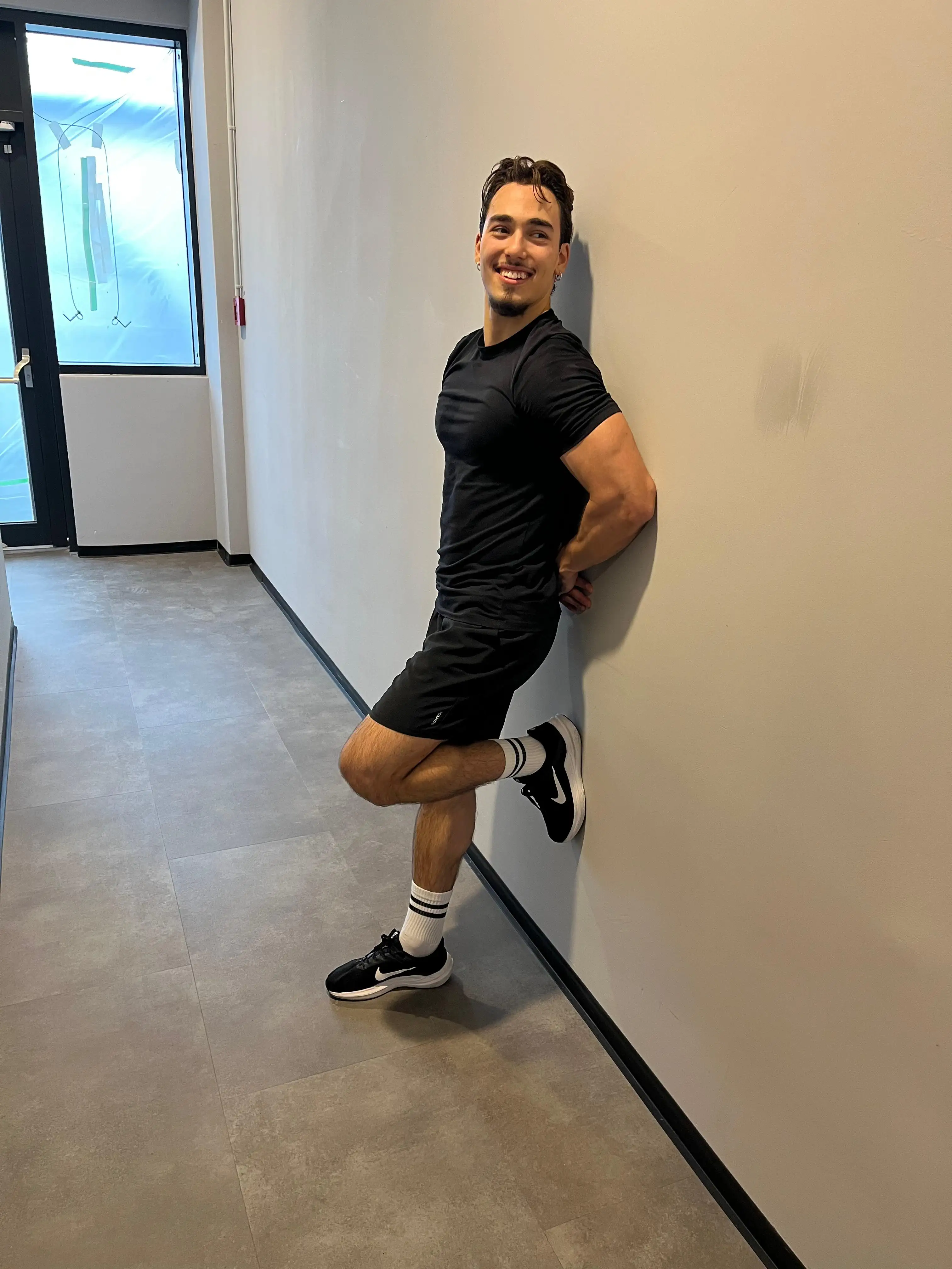 man working out in a gym